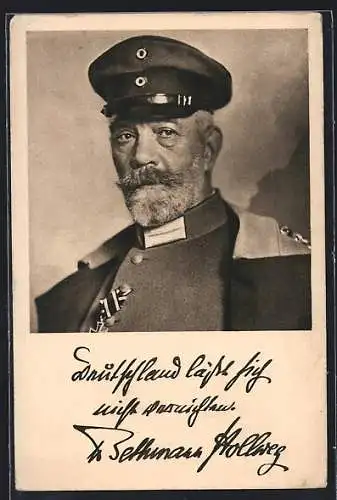 AK Reichskanzler von Bethmann Hollweg in Feldgrau