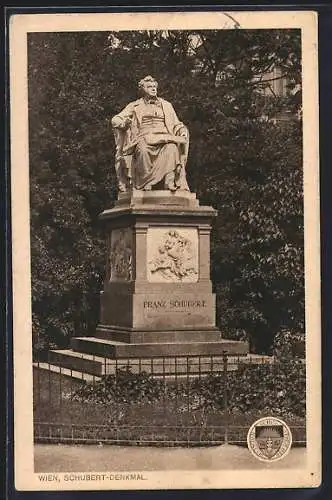 AK Deutscher Schulverein Nr. 204: Wien, das Schubert-Denkmal