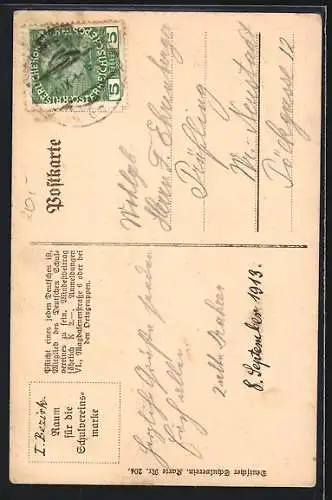 AK Deutscher Schulverein Nr. 204: Wien, das Schubert-Denkmal