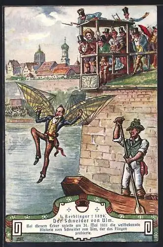 AK Ulm a. D., Der Schneider von Ulm, der das Fliegen probiert
