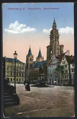 AK Heilbronn a. N., Kilianskirche, Meyer-Denkmal