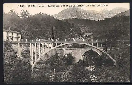 AK Clans, Ligne du Tram de la Tinée, Le Pont de Clans