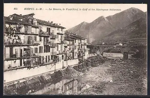 AK Sospel, La Bevera, le Pont-Neuf, le Golf et les Montagnes italiennes
