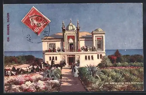 AK Cap Martin, Hôtel près Menton, pavillon avec jardins et vue sur mer