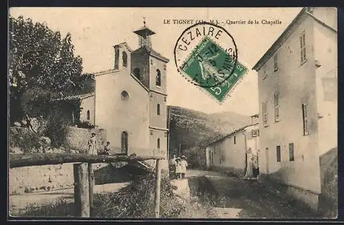 AK Le Tignet, Quartier de la Chapelle