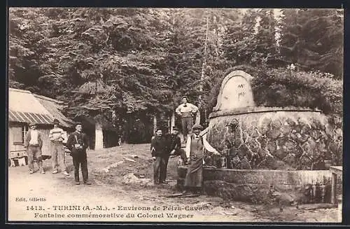 AK Turini, Fontaine commémorative du Colonel Wagner