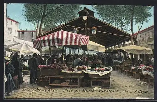 AK Nice, Le Marché aux fleurs, cours Saleya
