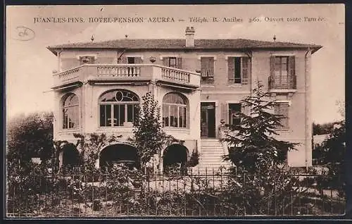 AK Juan-les-Pins, Hôtel-Pension Azuréa avec jardin et terrasse élégante