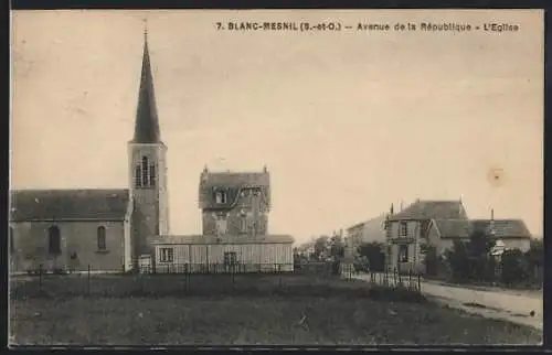 AK Blanc-Mesnil, Avenue de la République et l`église
