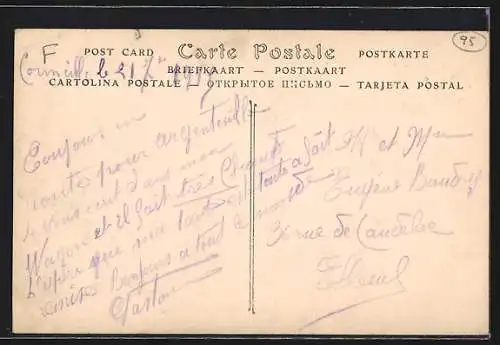 AK Cormeilles-en-Parisis, Le Boulevard de l`Ouest avec passants et arbres alignés