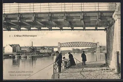 AK Conflans-Fin-d`Oise, Sous le pont suspendu