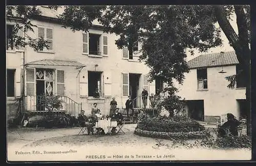 AK Presles, Hôtel de la Terrasse, Le Jardin