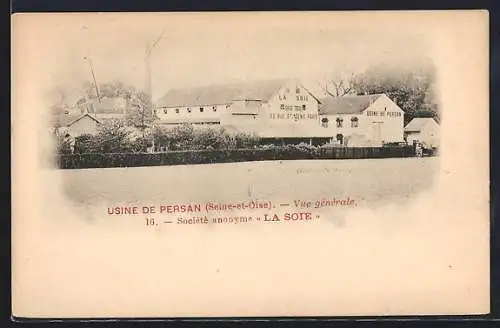 AK Persan, Vue générale de l`usine La Soie en Seine-et-Oise