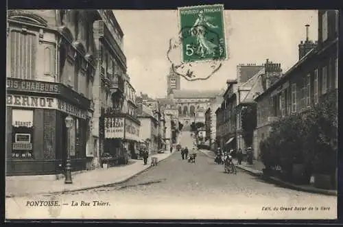AK Pontoise, La Rue Thiers