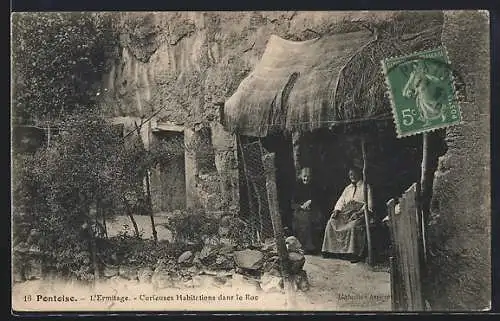 AK Pontoise, Curieuses Habitations dans le Roc