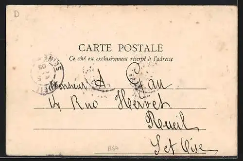 AK Argenteuil, Place de l`Église avec commerces et passants