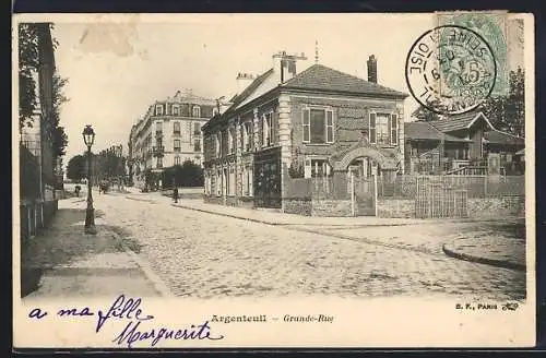 AK Argenteuil, Grande-Rue et bâtiments historiques