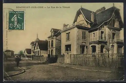 AK Beaumont-sur-Oise, La Rue de la Vertu