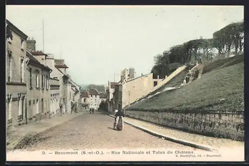 AK Beaumont, Rue Nationale et Talus du Château