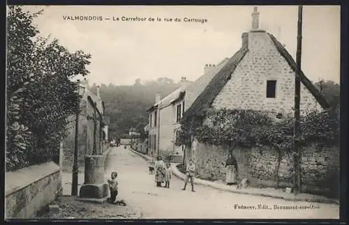 AK Valmondois, Le Carrefour de la rue du Carrouge