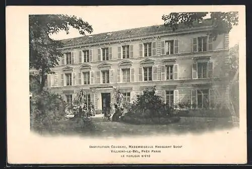 AK Villiers-le-Bel, Institution Couderc, Mademoiselle Hacquard Succ, Le parloir d`été
