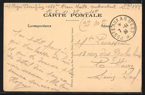 AK Saint-Brice-sous-Forêt, Vue de la Rue Foch avec automobile et passants