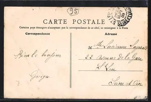 AK Montmorency, Avenue Emilie et Rue de la Gendarmerie, vue prise de la Gare