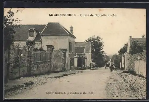 AK Montrouge, Route de Courdimanche avec maisons et cheval sur le chemin