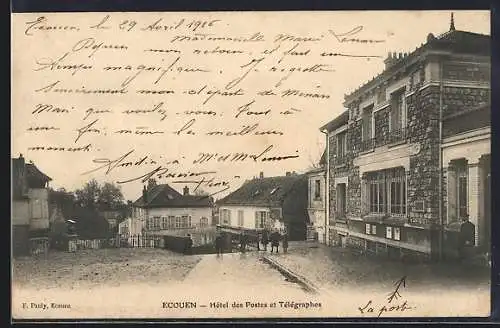AK Écouen, Hôtel des Postes et Télégraphes
