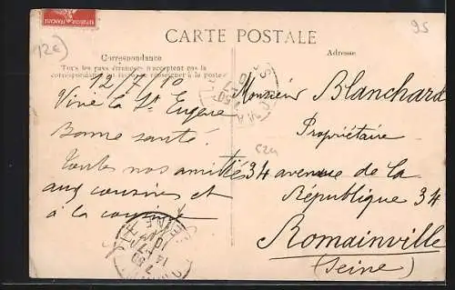 AK Champagne, Rue Neuve avec passants et commerces