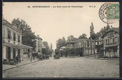 AK Montmorency, La Gare route de l`Hermitage