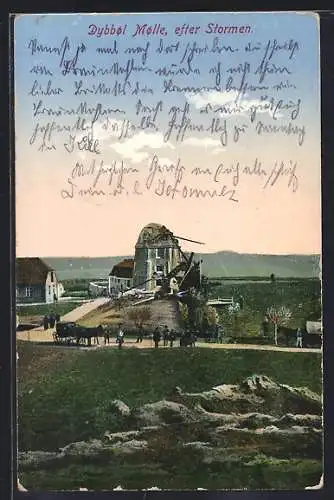 AK Düppel, Dybbol Molle efter Stormen, Windmühle nach dem Sturm