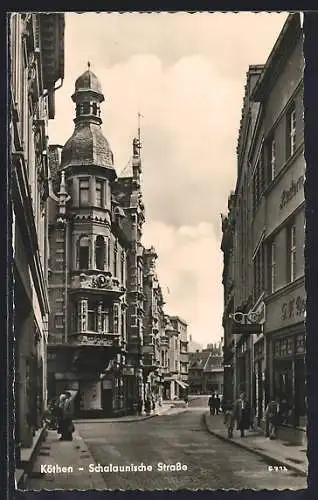 AK Köthen / Anhalt, Blick in die Salaunische Strasse