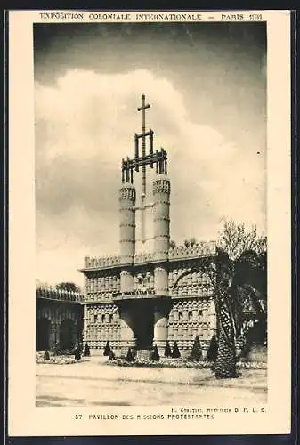 AK Paris, Exposition Coloniale Internationale 1931, Pavillon des Missions Protestantes, Ausstellung
