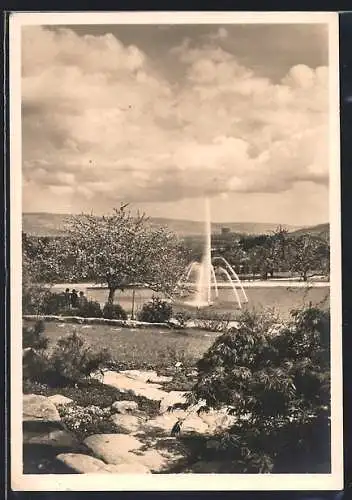 AK Stuttgart, Reichsgartenschau 1939, Blick über einen der Seen