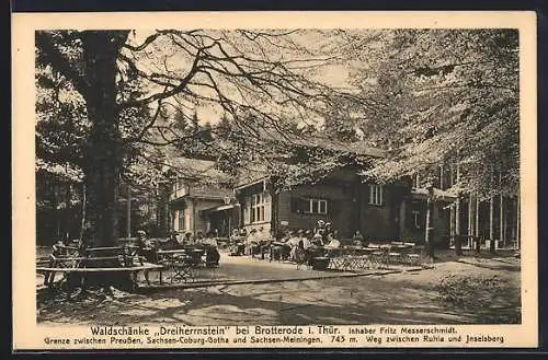 AK Brotterode i. Thür., Gasthaus-Waldschänke Dreiherrnstein