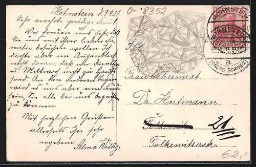 AK Hohnstein / Sächs. Schweiz, Blick auf das Schloss