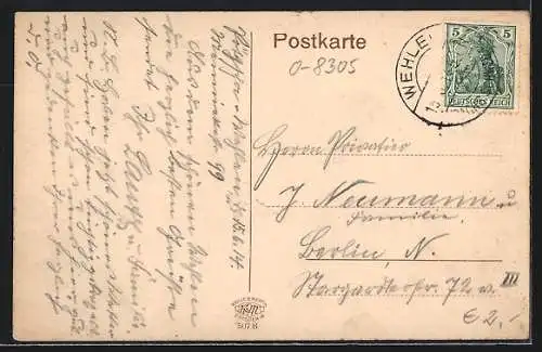 AK Wehlen /Sächs. Schweiz, Ortsansicht aus der Vogelschau