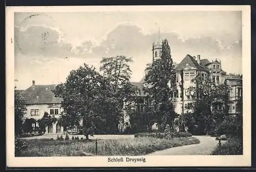 AK Droyssig, Schloss mit Garten