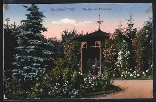 AK Sangerhausen, Pavillon im Rosarium
