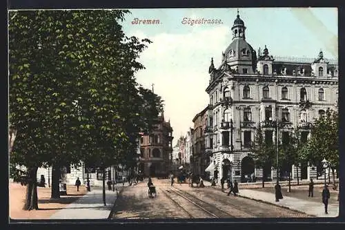 AK Bremen, Passanten in der Sögestrasse