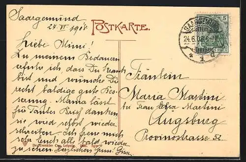 AK Saargemünd, Marktplatz mit Kindergruppe