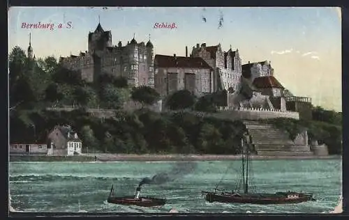 AK Bernburg a. S., Blick zum Schloss