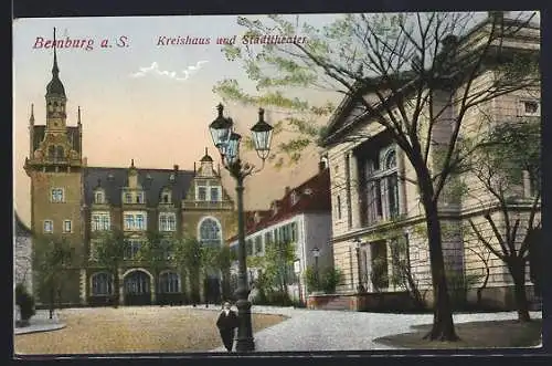 AK Bernburg a. S., Kreishaus und Stadttheater