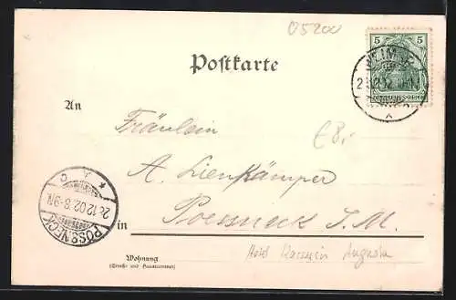 AK Weimar, Ortsansicht mit Strassenbahn, Hotel Kaiserin Auguste