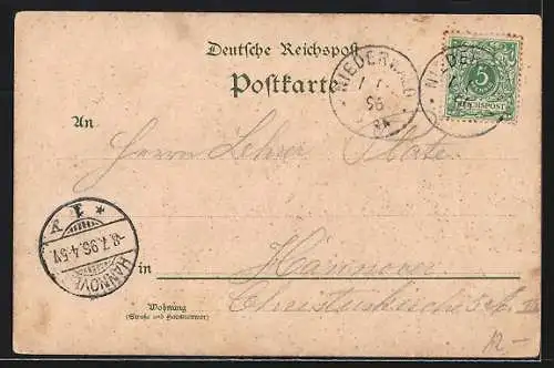 Lithographie Nationaldenkmal a.d. Niederwald, Mäusethurm