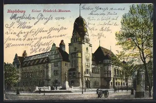 AK Magdeburg, am Kaiser Friedrich-Museum