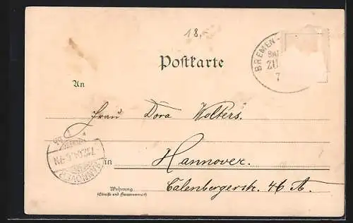 Künstler-AK sign. Hugo Kungemann: Bremen, Rathaus und Börse