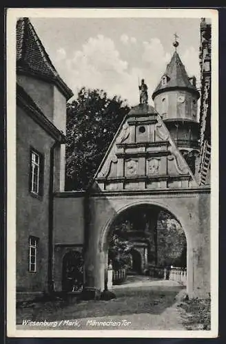 AK Wiesenburg /Mark, Strassenpartie am Männechen Tor