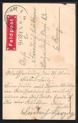 AK Weissenburg i. B., Ellinger-Tor mit Strassenpartie